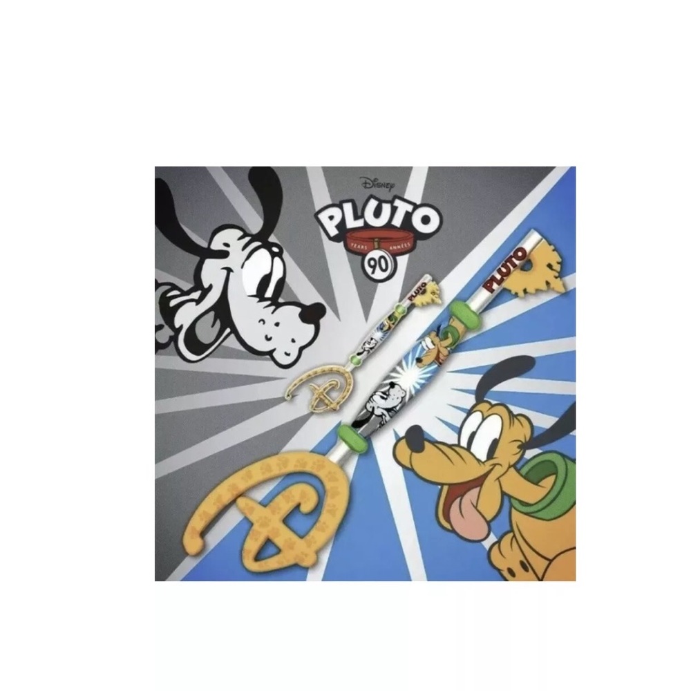 Disney Store Pluto 90th Anniversary Key Pin Set - Picture 3 of 3